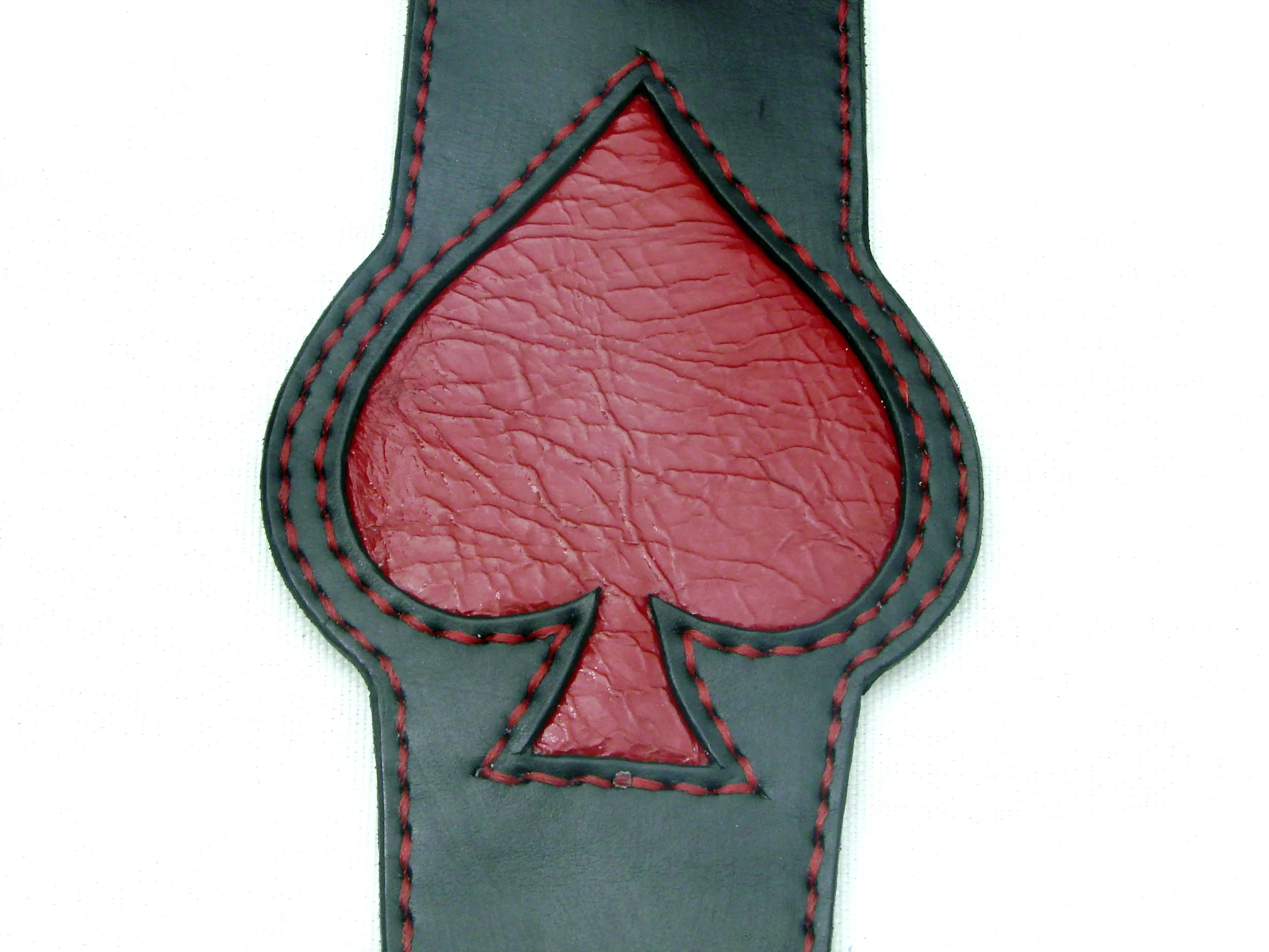 Handmade Guitar/Bass Strap - Rock Your Style with Red Ace of Spades Design