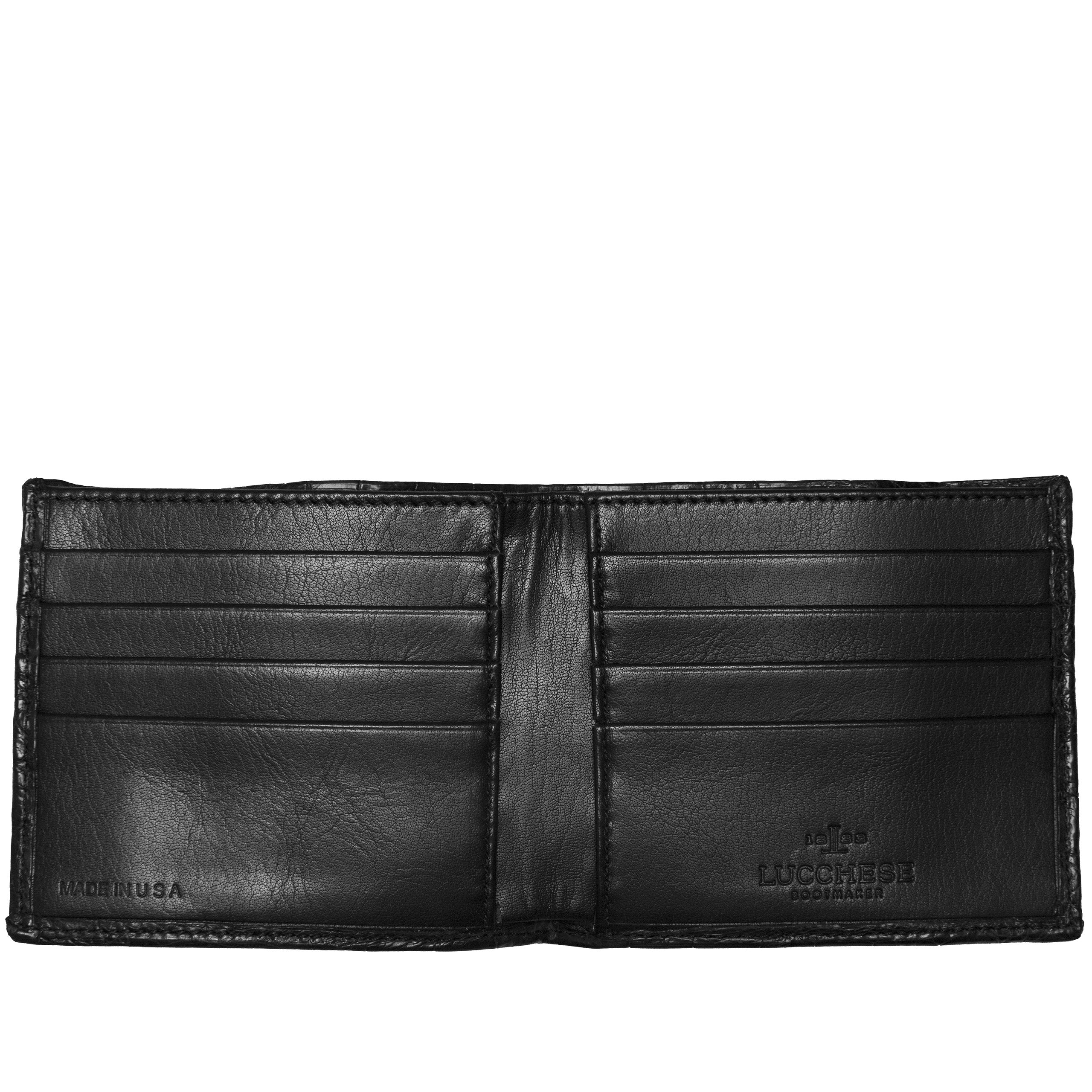 Hipster Wallet – Crocodile :: Black