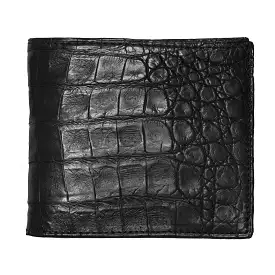 Hipster Wallet – Crocodile :: Black