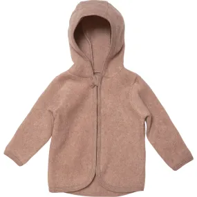 HutteliHut Poofy Jacket In Cotton Fleece, Ash Rose