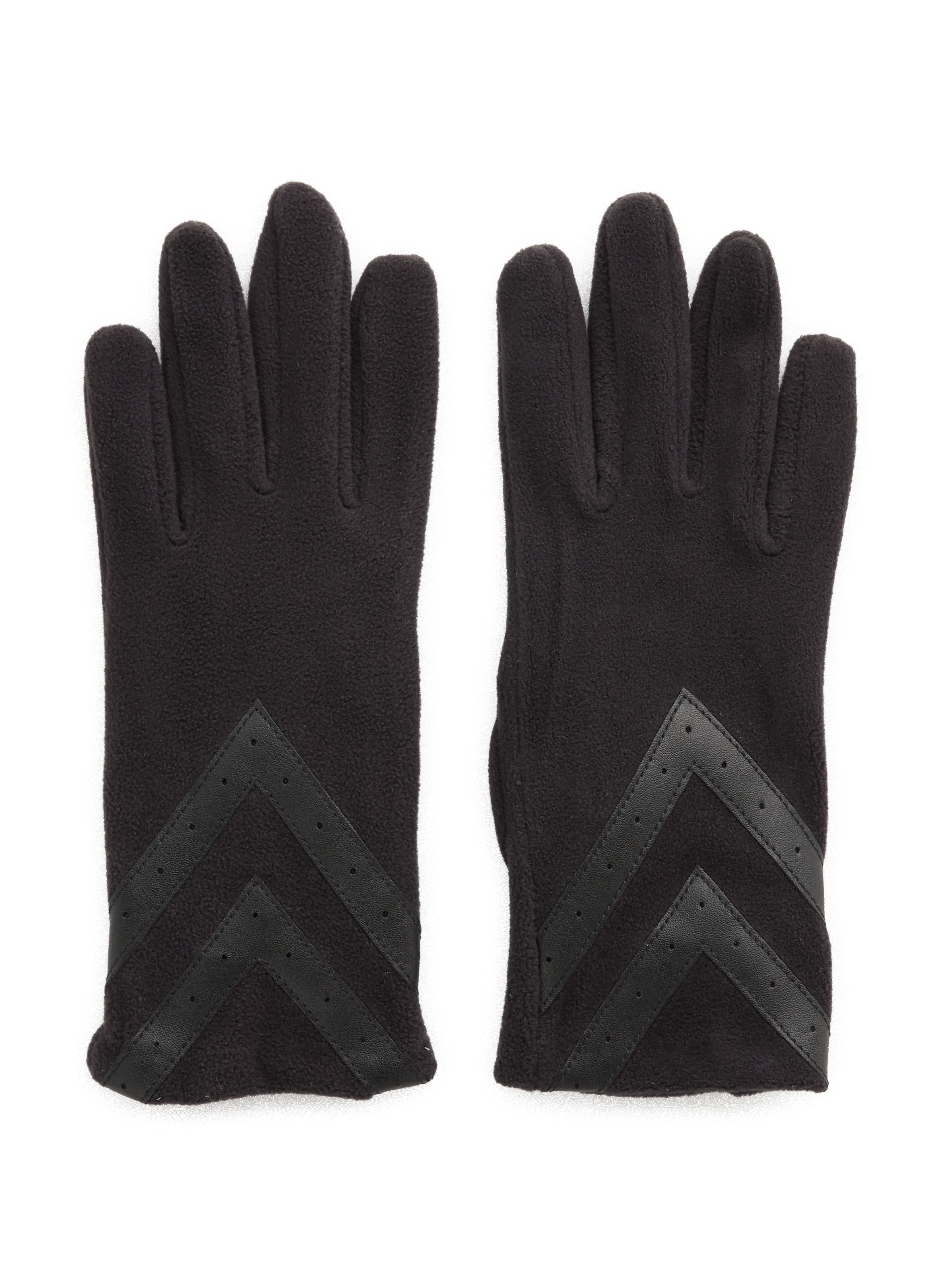 ISOTONER  Bi-material gloves  - Black