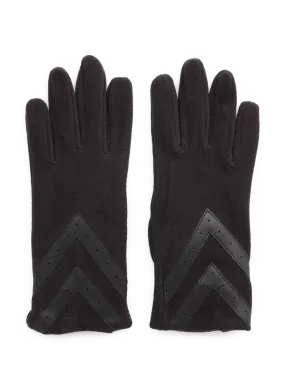 ISOTONER  Bi-material gloves  - Black