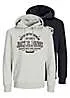 Jack & Jones Pack of 2 Large Logo Hoodies