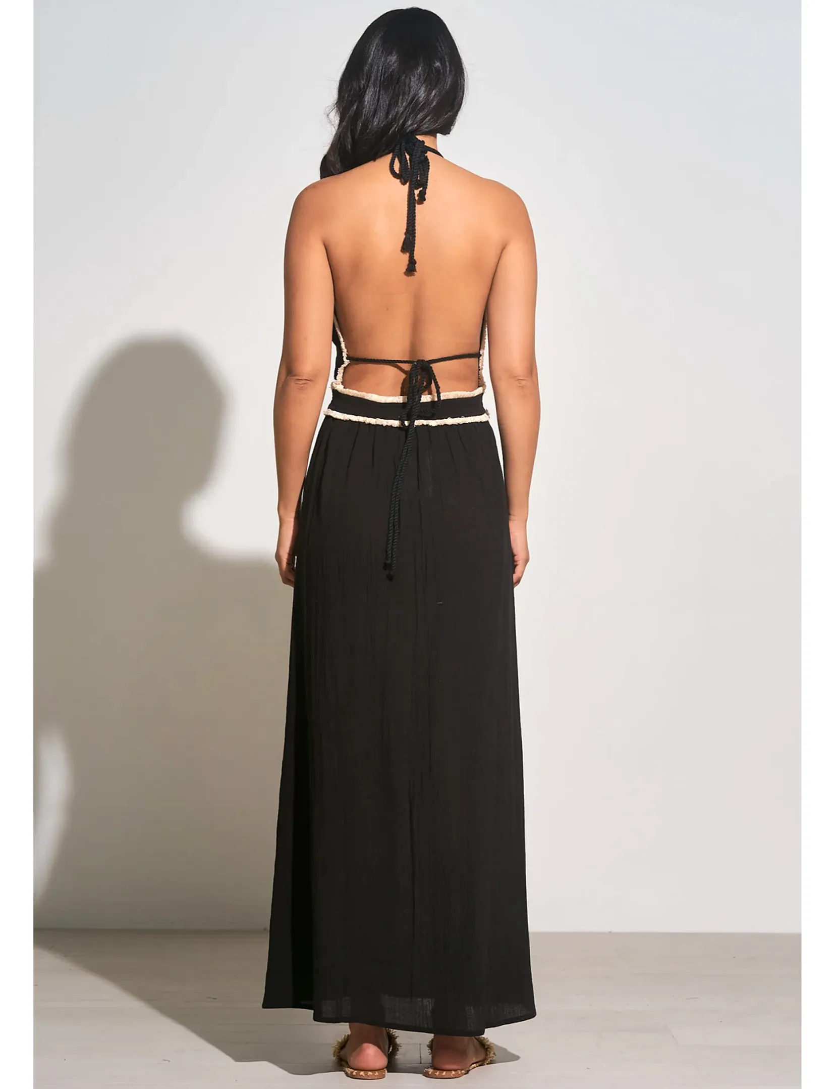 Jayde Halter Maxi Dress, Black