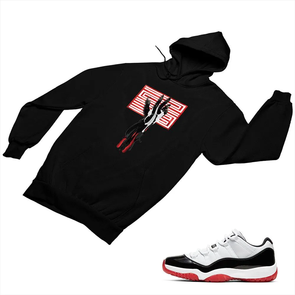 Jordan 11 White Bred Matching Custom Designed Hoodies JD 11-5-7-17