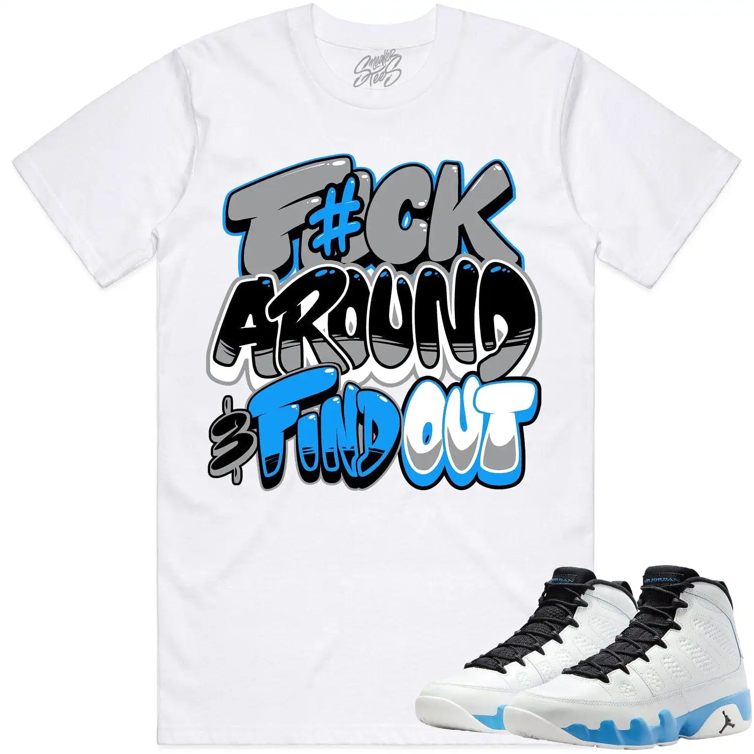 Jordan 9 Powder Blue 9s Shirt to Match - POWDER BLUE F#CK