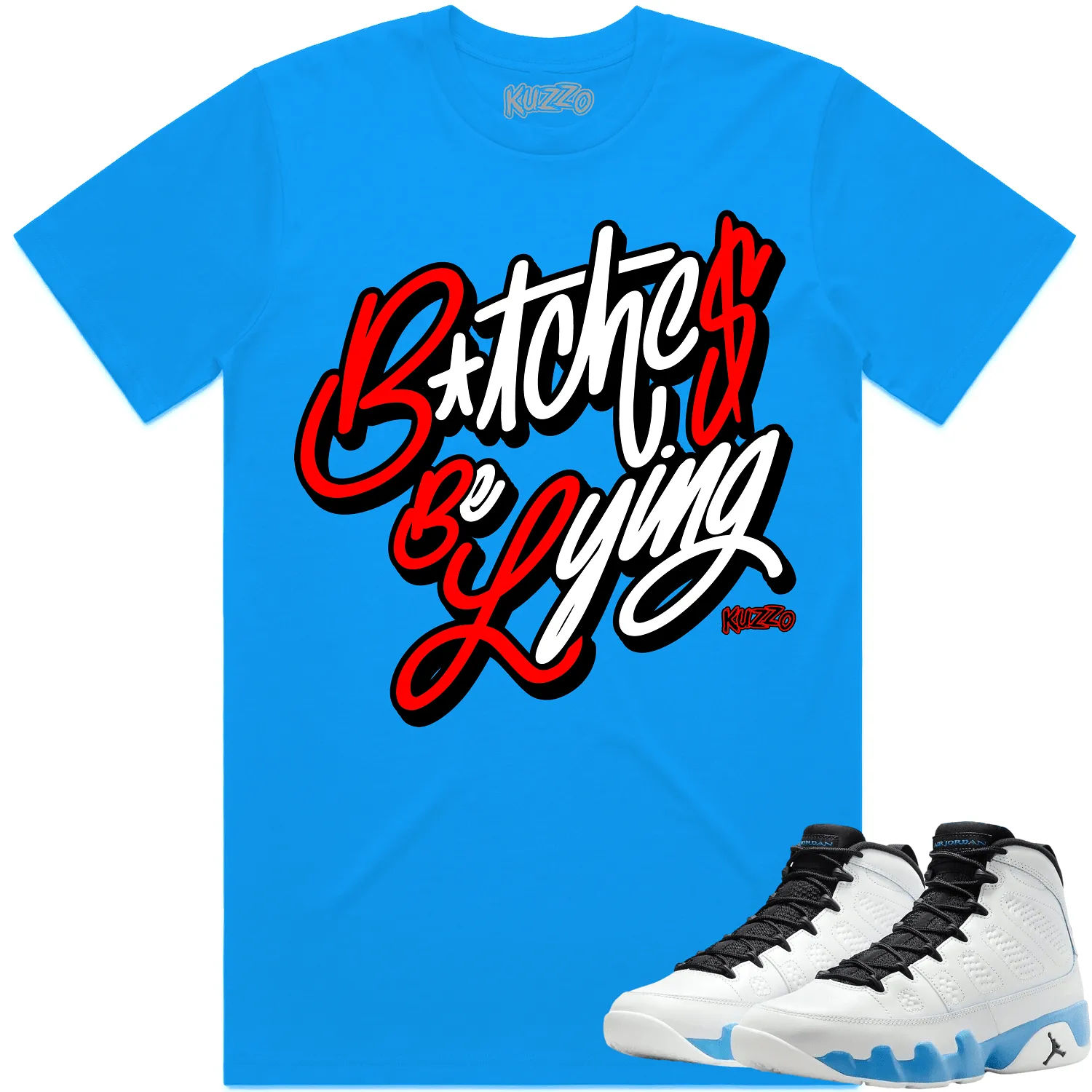 Jordan 9 Powder Blue 9s Shirt to Match - RED BBL