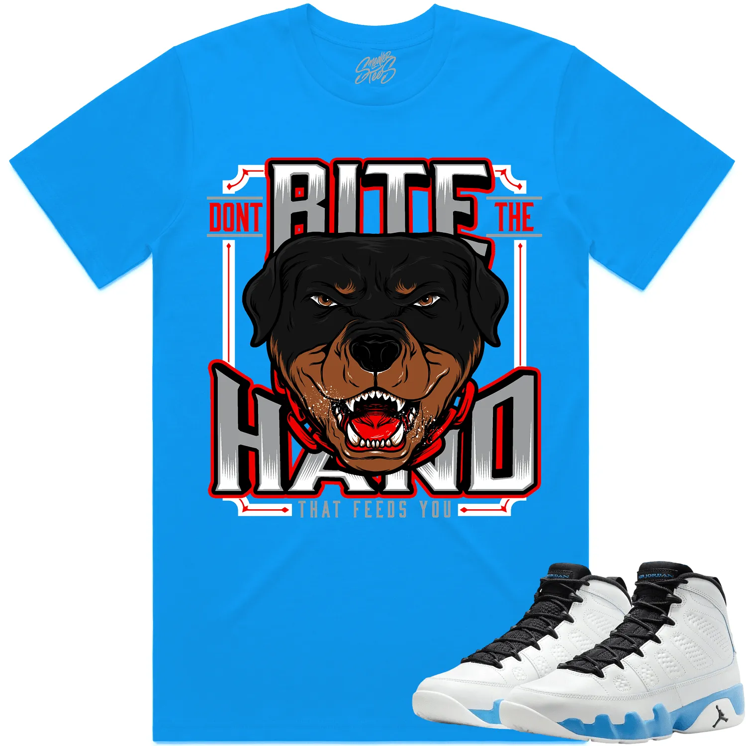 Jordan 9 Powder Blue 9s Shirt to Match - RED DONT BITE