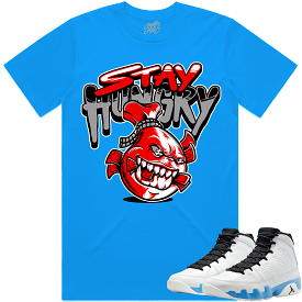 Jordan 9 Powder Blue 9s Shirt to Match - RED STAY HUNGRY