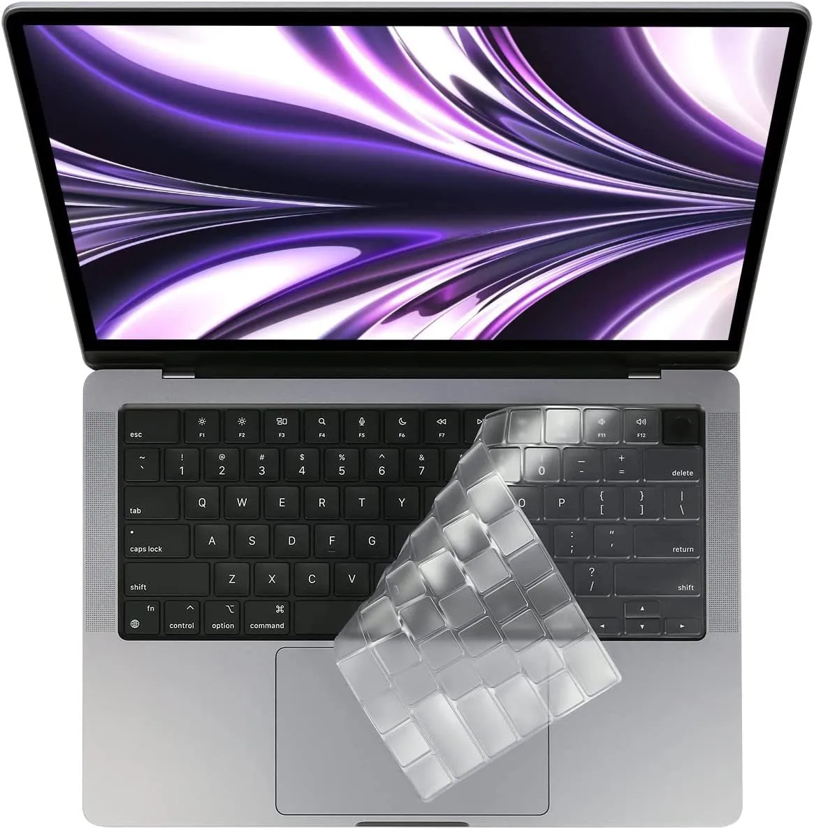 Keyboard Protector for MacBook Air 13.6, M3 (2024)/ M2 (2023-2022)- US Layout - Ash Black