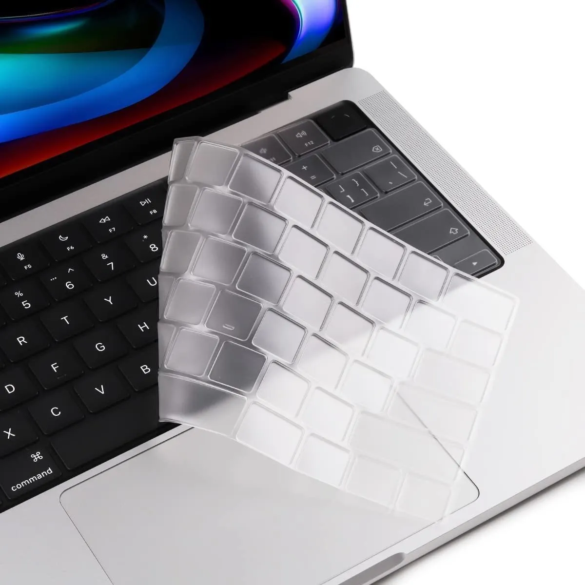 Keyboard Protector for MacBook Air 13.6, M3 (2024)/ M2 (2023-2022)- US Layout - Ash Black