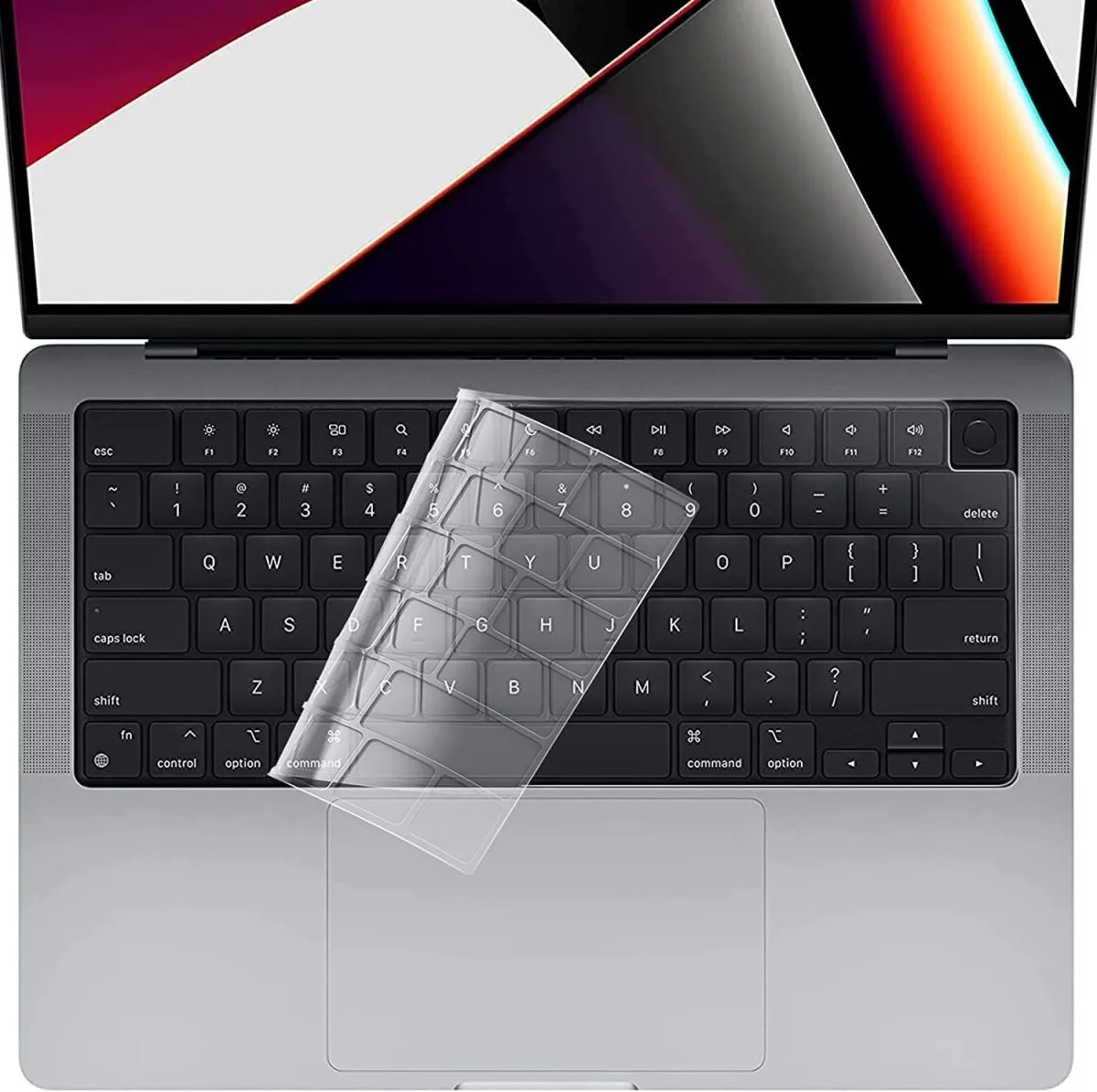 Keyboard Protector for MacBook Pro 14 M3/M2/M1 Pro/Max (2023-2021) - US Layout  - Ash Black