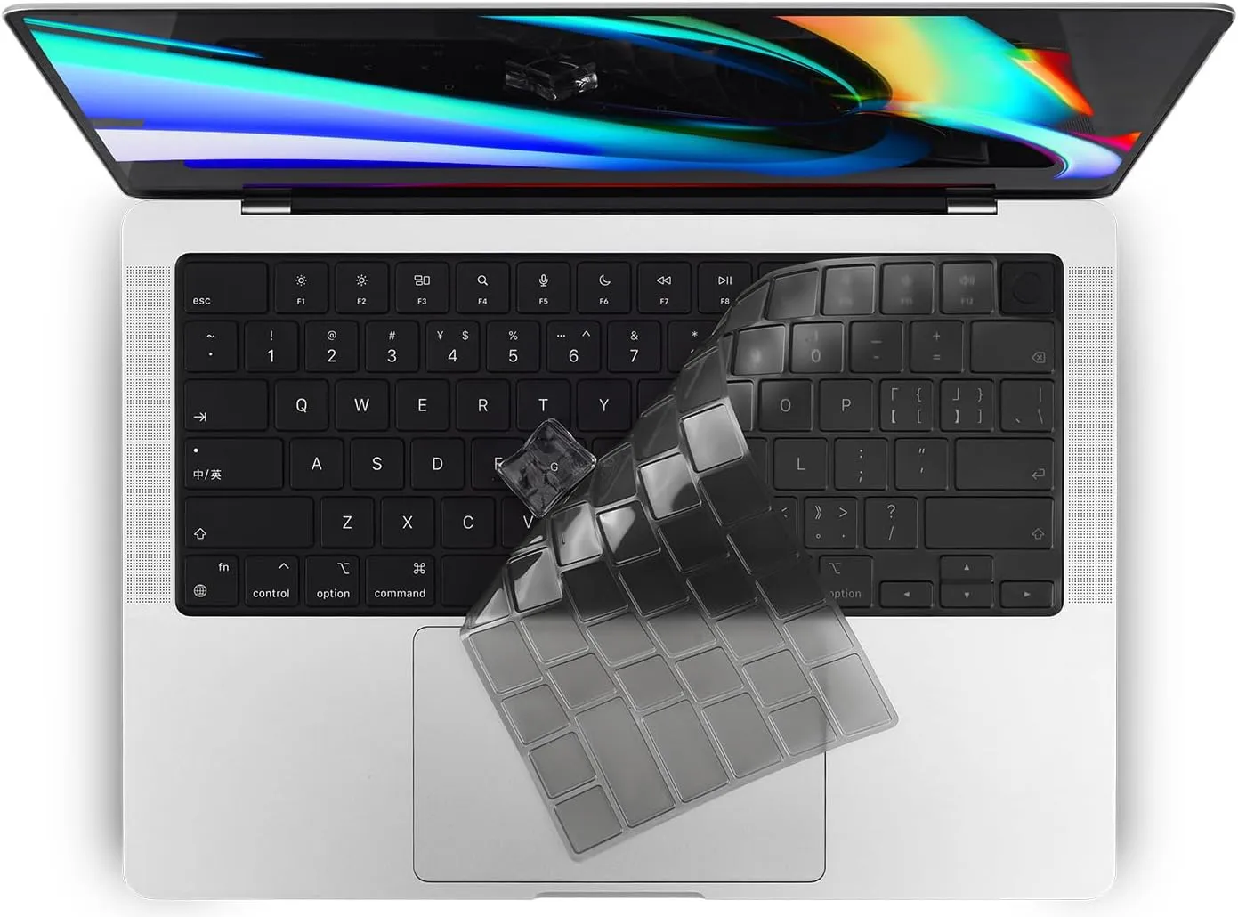 Keyboard Protector for MacBook Pro 14 M3/M2/M1 Pro/Max (2023-2021) - US Layout  - Ash Black