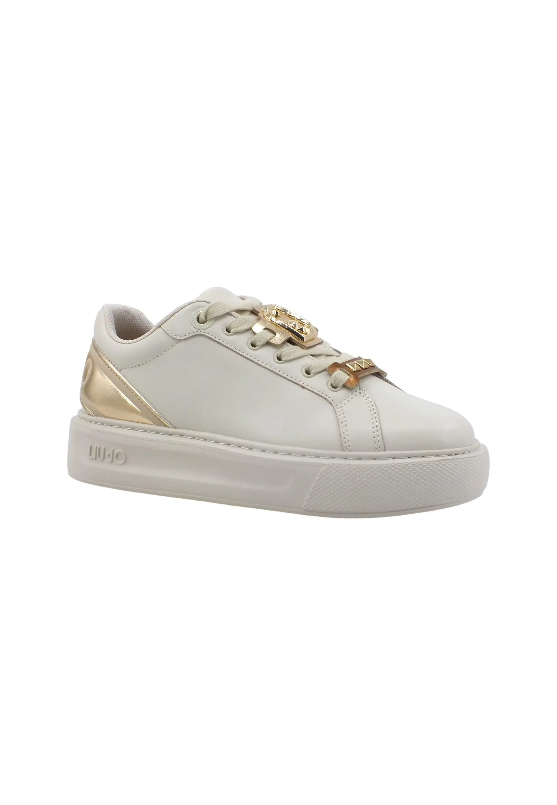 LIU JO Kylie 25 Sneaker Donna Metallic Beige Conchiglia BF3115PX026