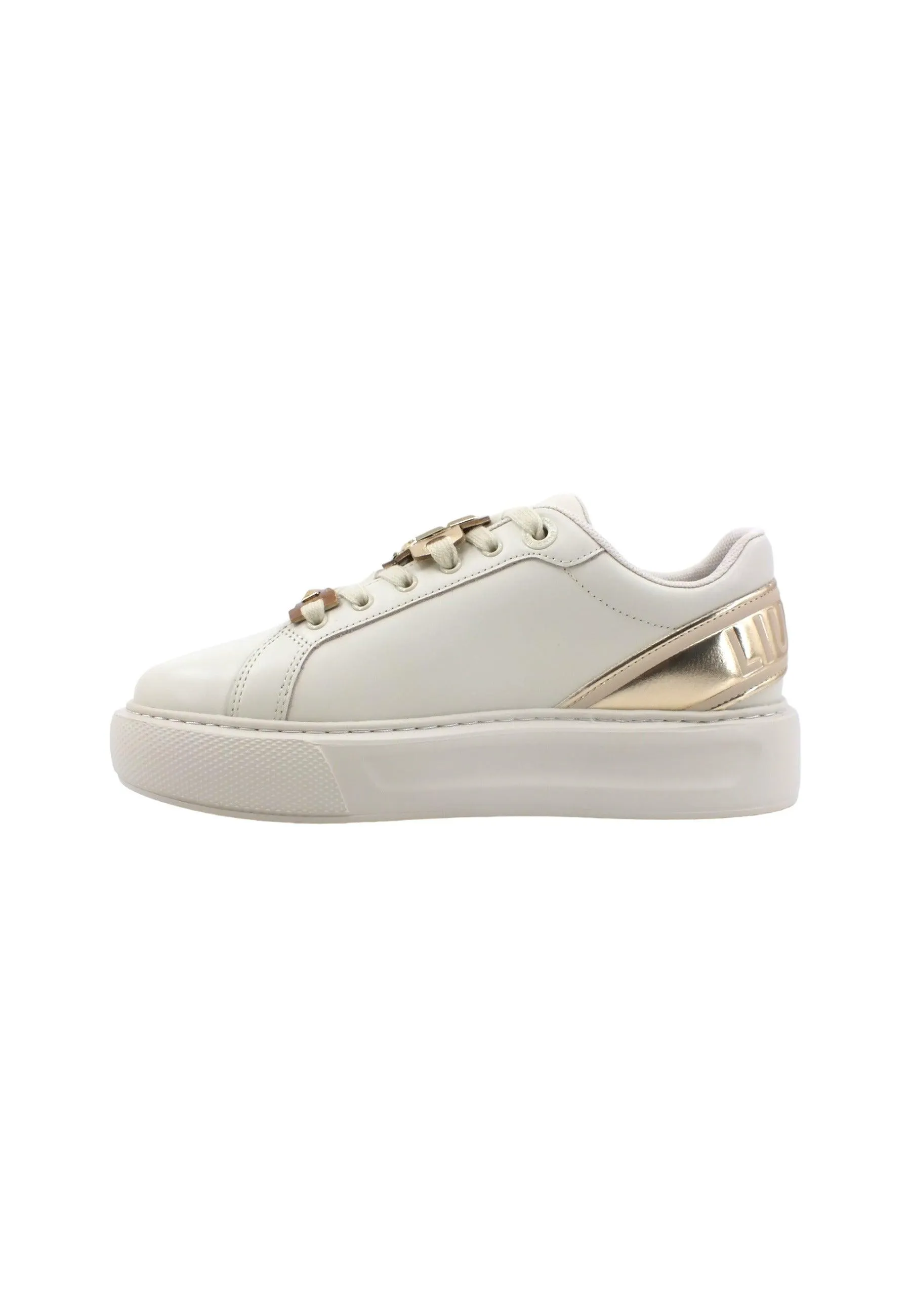 LIU JO Kylie 25 Sneaker Donna Metallic Beige Conchiglia BF3115PX026