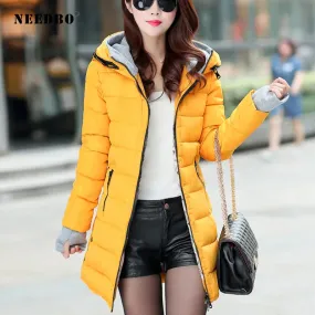 Long Winter Jacket Women Parka Pultra Light Coat Winter Hooded