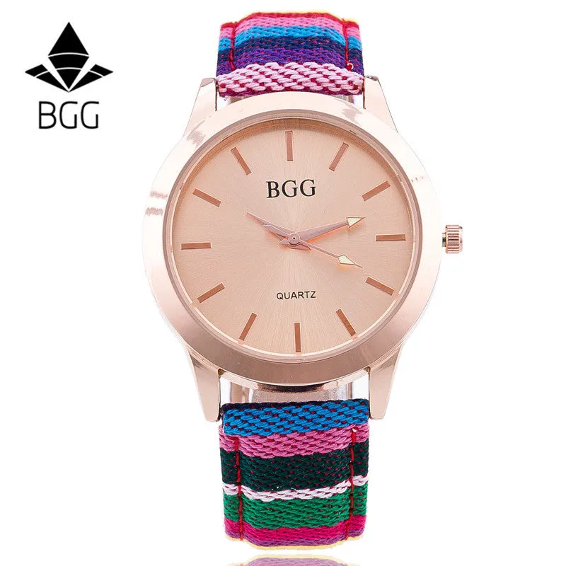 Luxury Watch Women BGG Retro Watch Nations Wind Design Analog Quartz Watch Ladies Dress Watch Feida