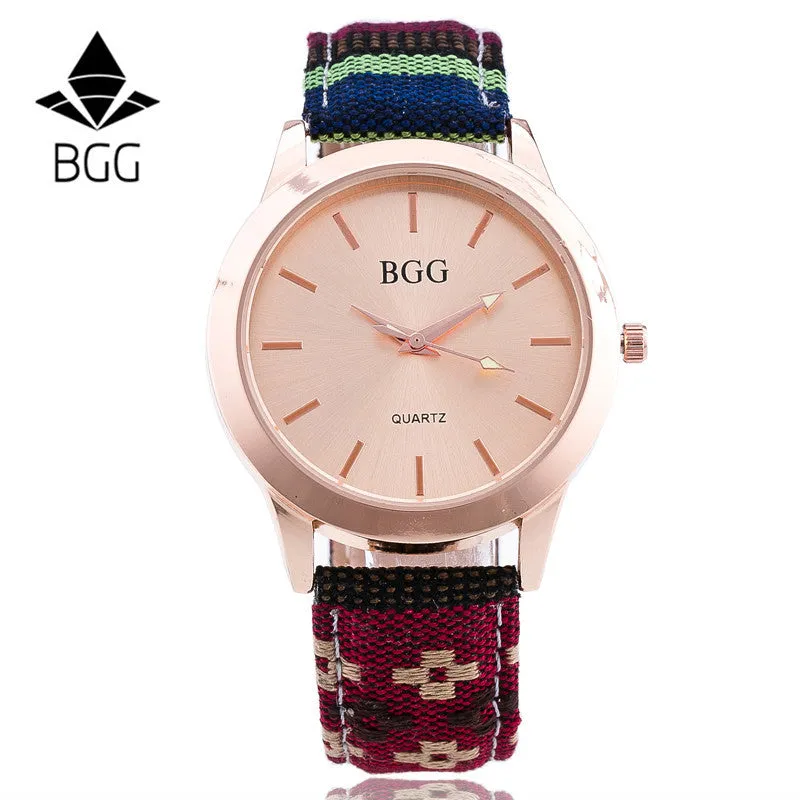 Luxury Watch Women BGG Retro Watch Nations Wind Design Analog Quartz Watch Ladies Dress Watch Feida