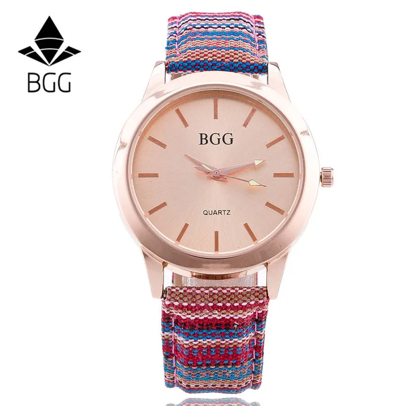 Luxury Watch Women BGG Retro Watch Nations Wind Design Analog Quartz Watch Ladies Dress Watch Feida