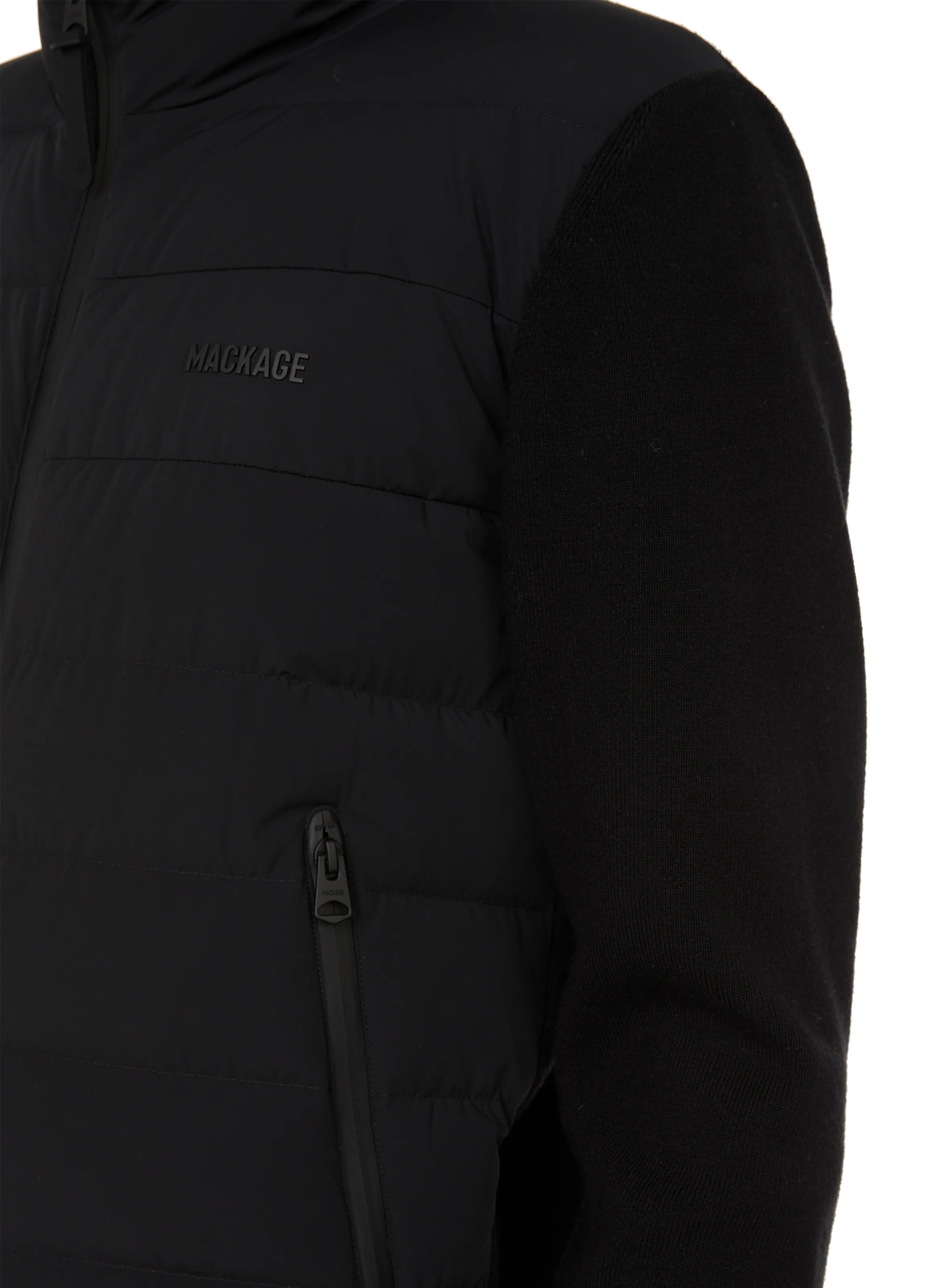 MACKAGE  Haney City bi-material jacket  - Black