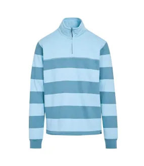 Mens agilno striped half zip fleece top powder blue/coronet blue Regatta