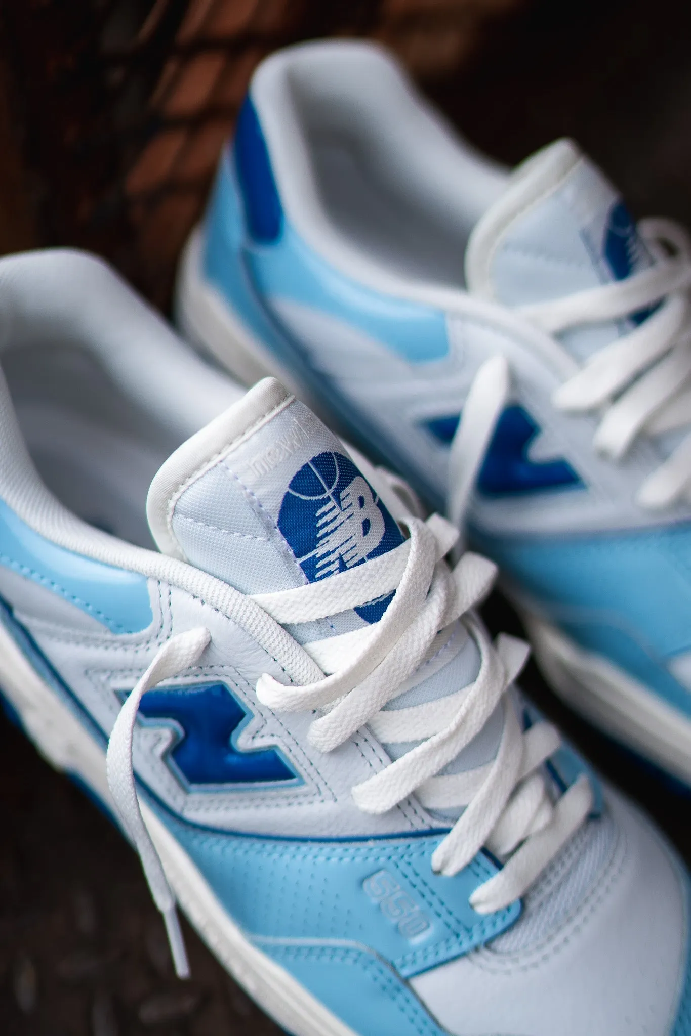 Mens New Balance 550 (White/Powder Blue) - BB550YKE