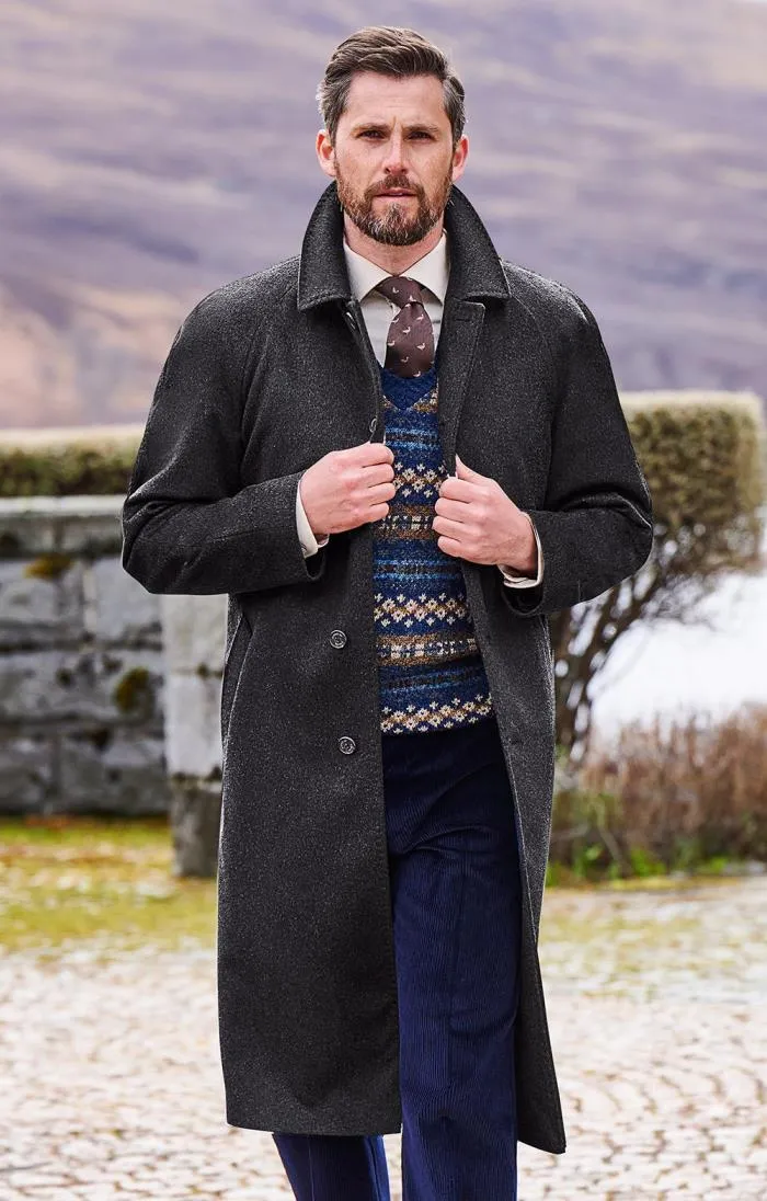 Men's Raglan Sleeve Cashmere Coat