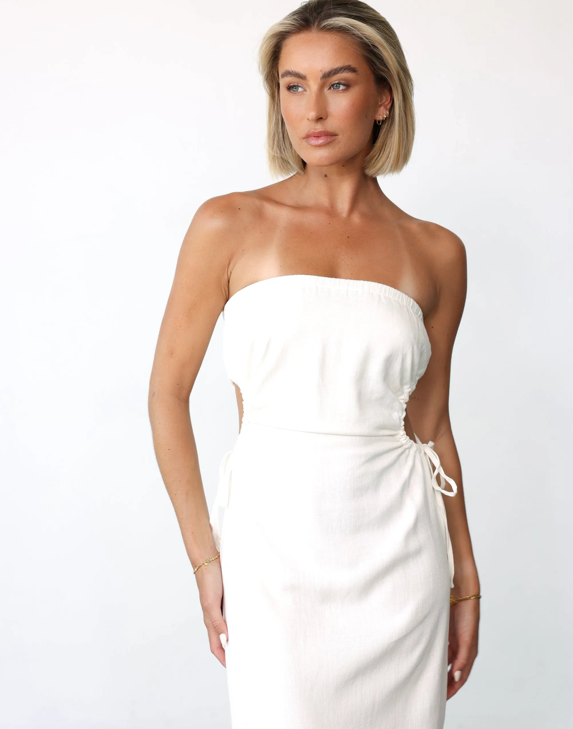 Mikaela Maxi Dress (White)