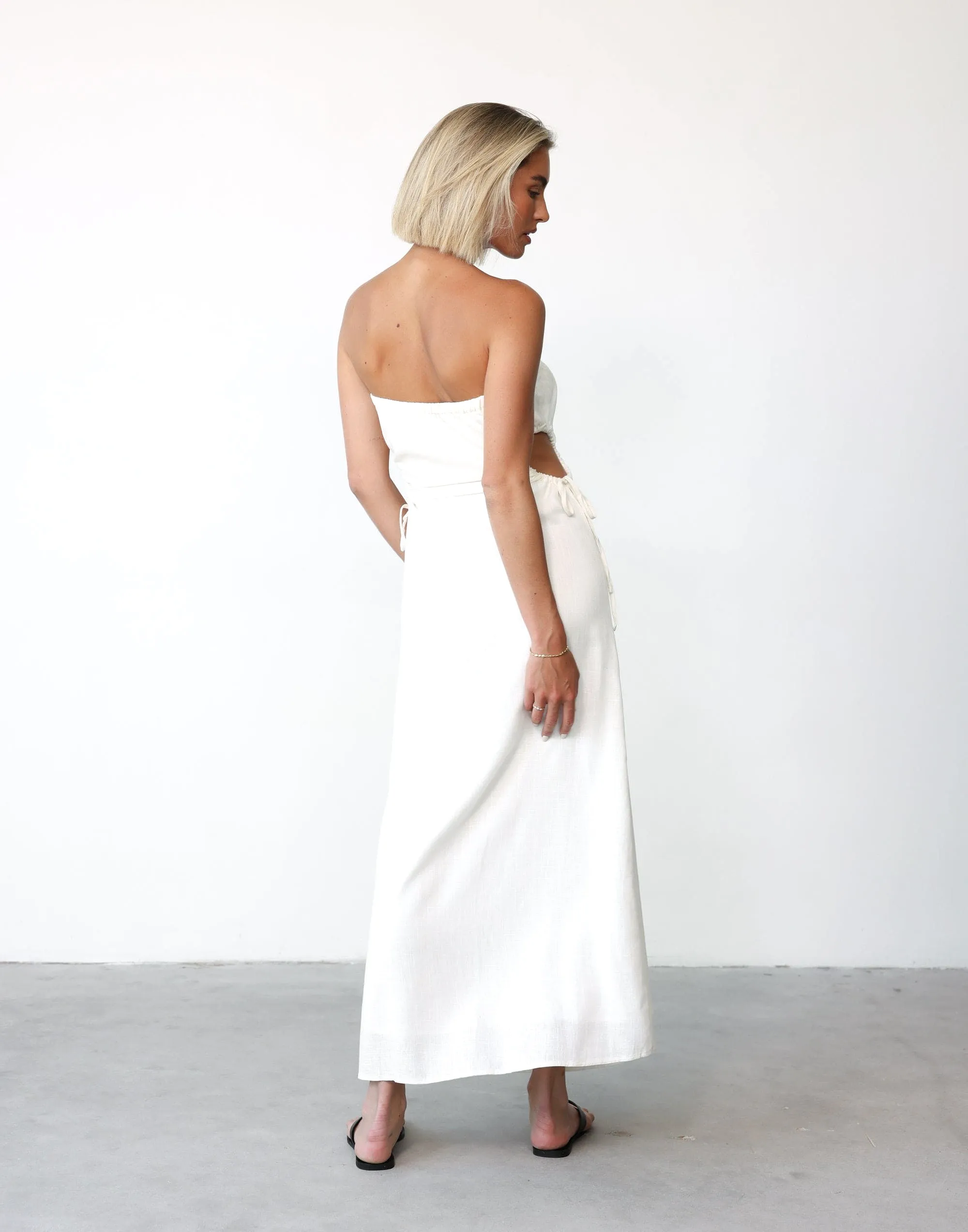 Mikaela Maxi Dress (White)