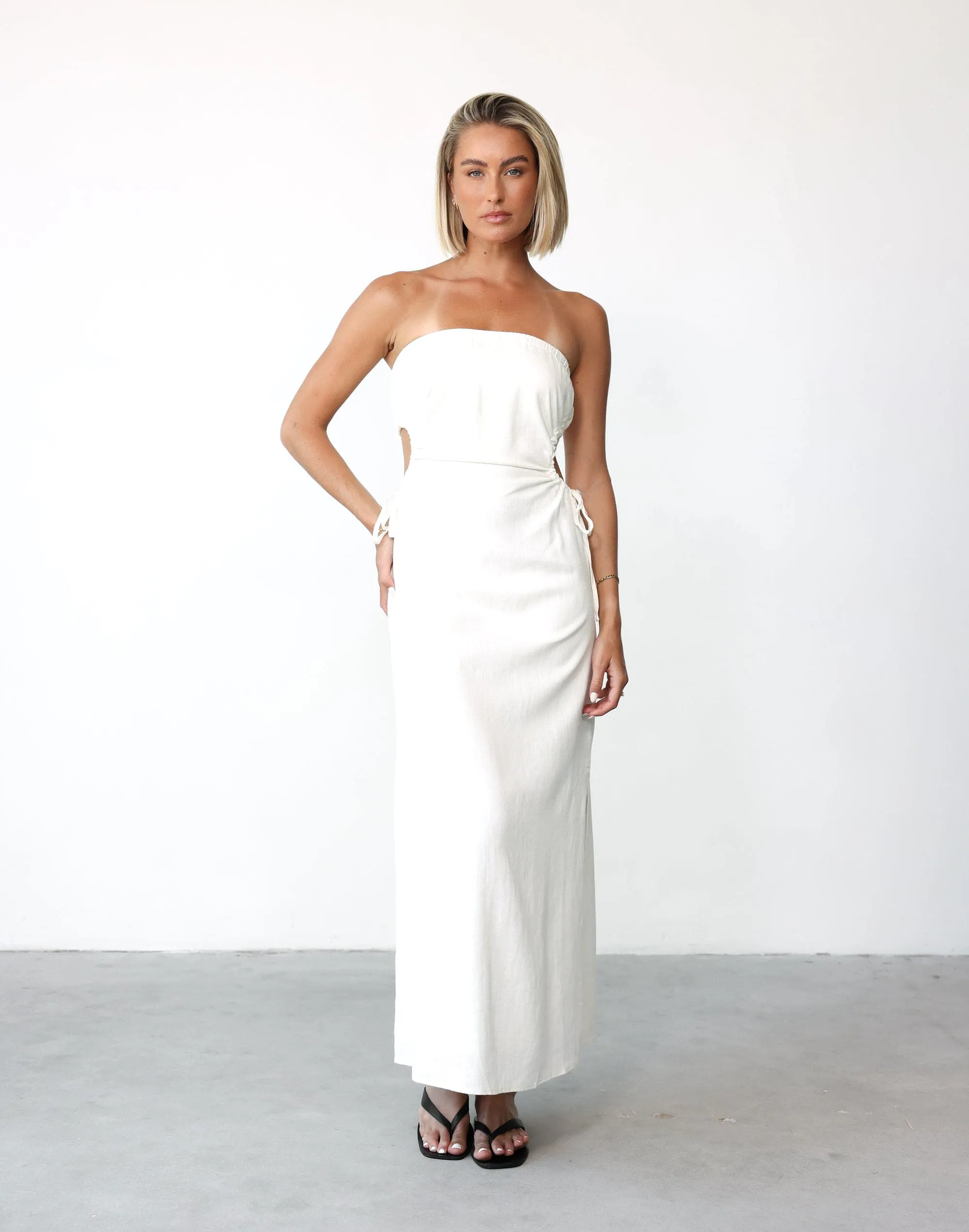 Mikaela Maxi Dress (White)