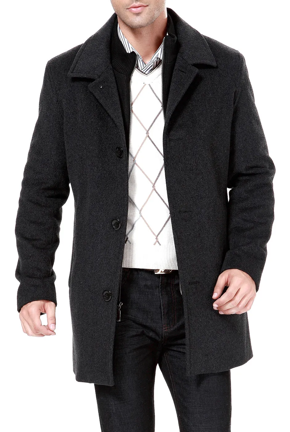 MODERM Men Justin Cashmere & Wool Blend Car Coat