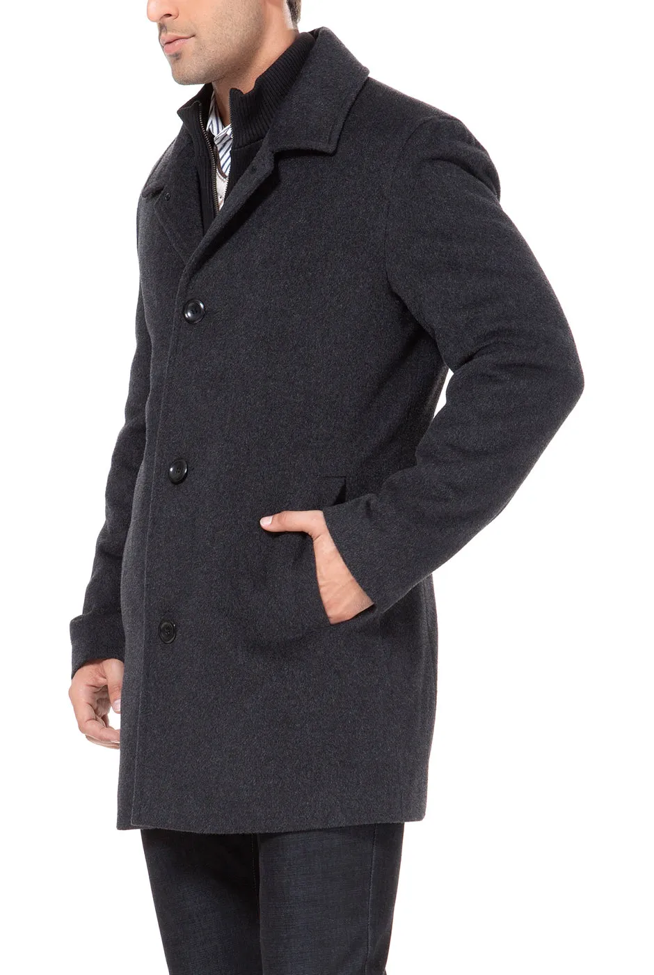 MODERM Men Justin Cashmere & Wool Blend Car Coat