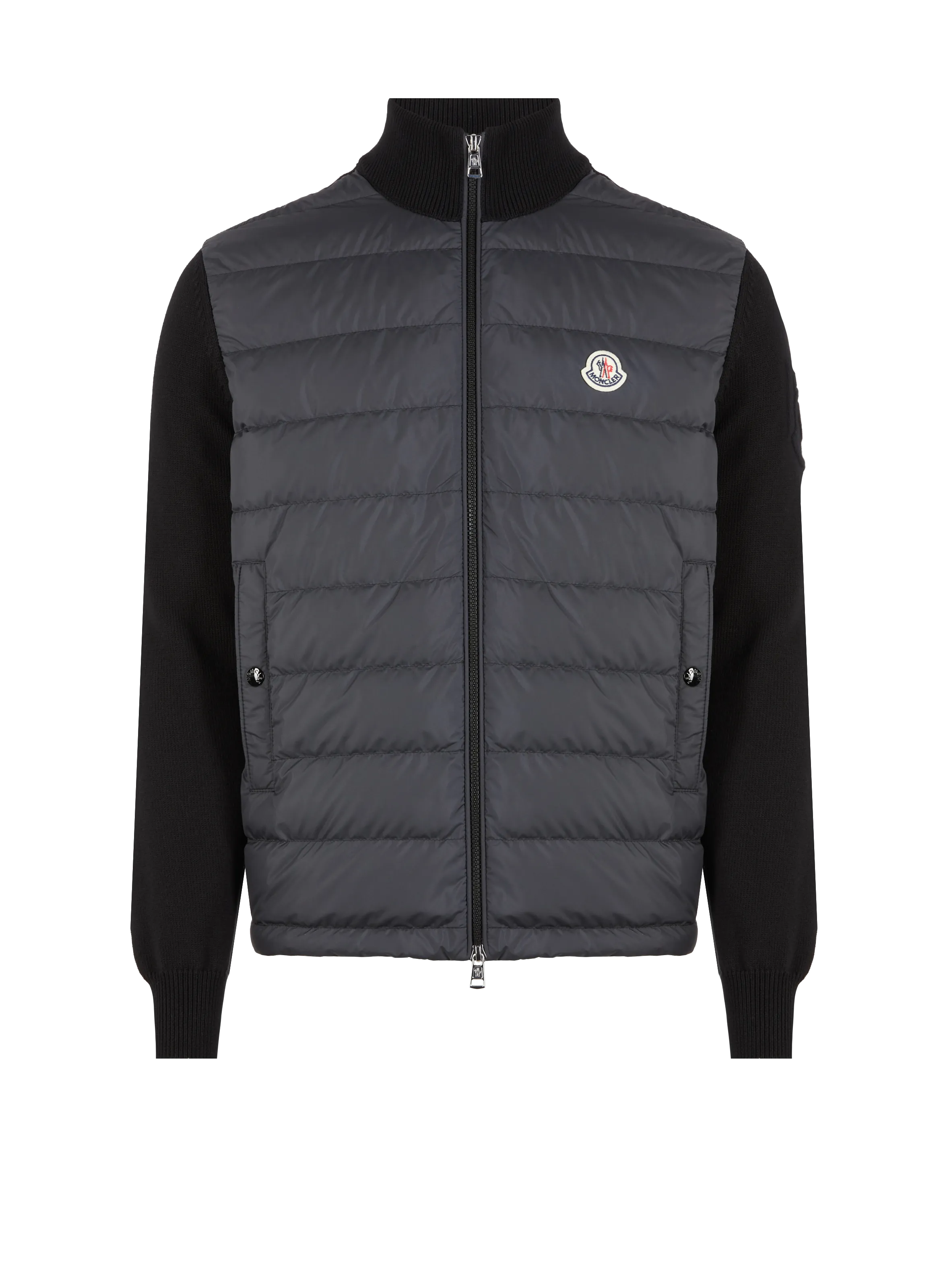 MONCLER  Bi-material jacket - Black