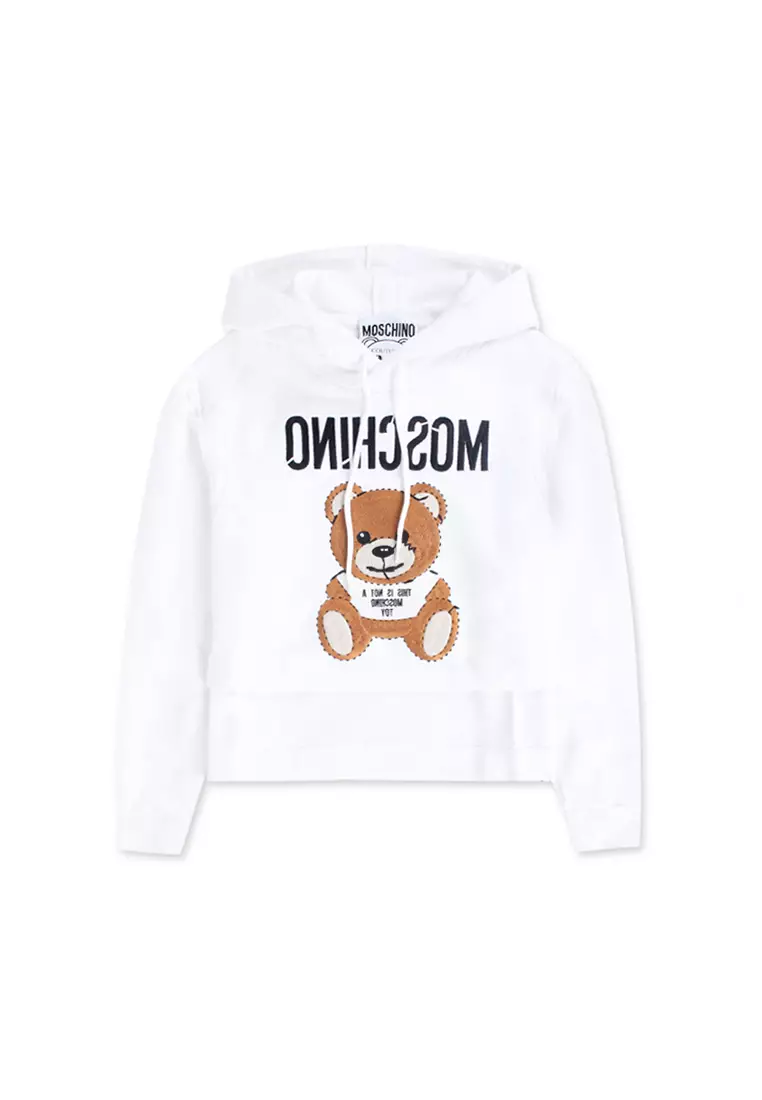 MOSCHINO women's reverse embroidery bear autumn winter new Hoodie