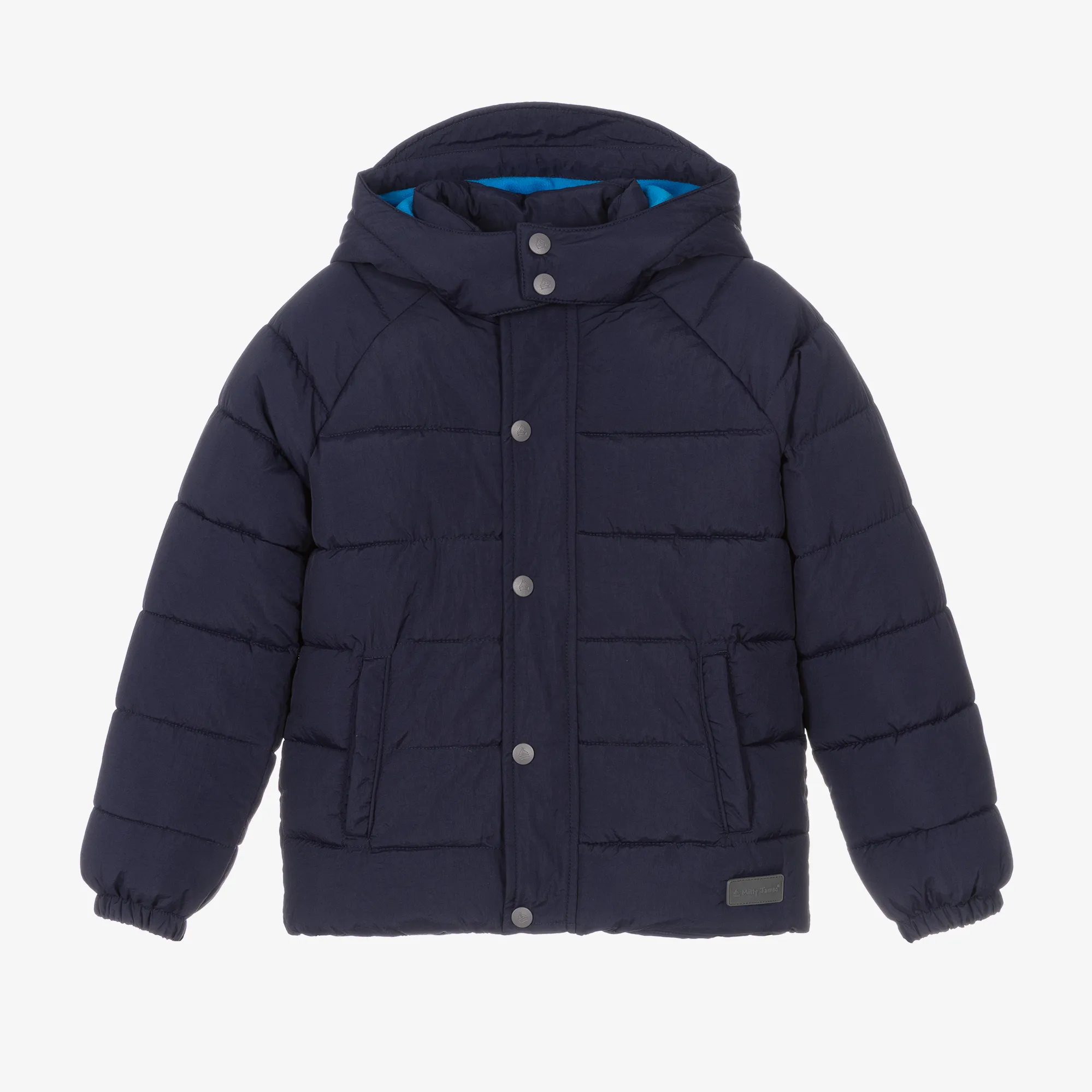 Navy Blue Showerproof Puffer Coat