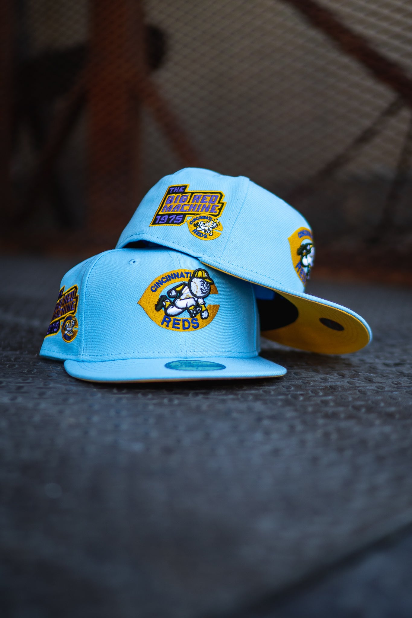 New Era Cincinnati Reds 1975 Big Red Machine Yellow UV (Powder Blue)