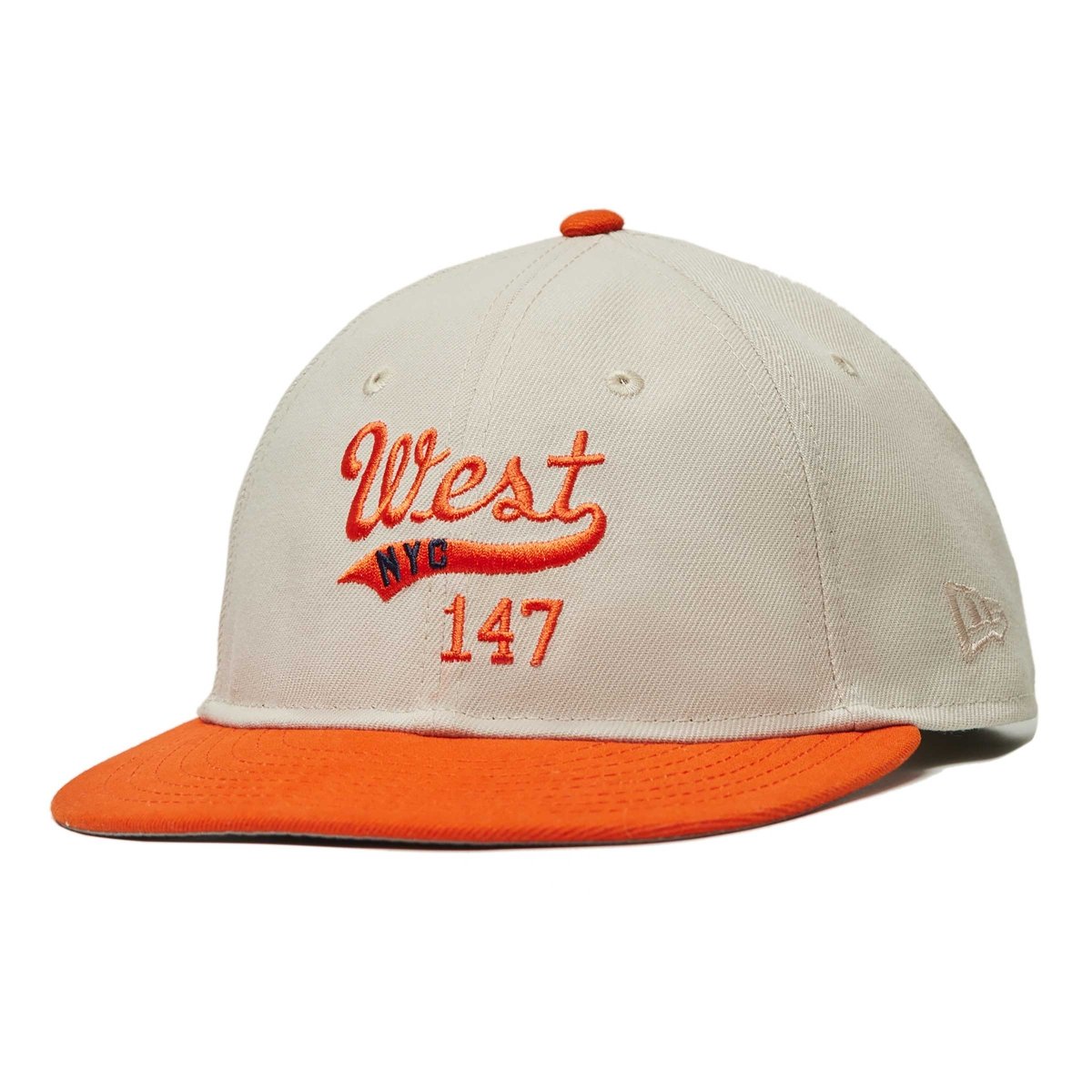 New Era X West NYC 9FIFTY RC Retro Crown Stone/Orange Core Logo Snapback