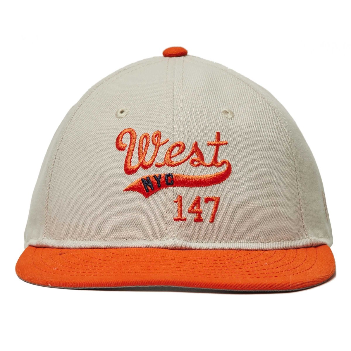 New Era X West NYC 9FIFTY RC Retro Crown Stone/Orange Core Logo Snapback