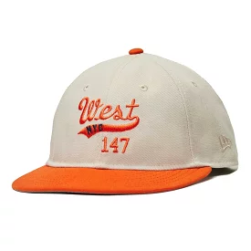 New Era X West NYC 9FIFTY RC Retro Crown Stone/Orange Core Logo Snapback