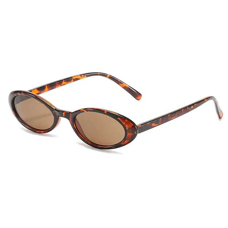 New Fashion Leopard Brown Hot Sun Glasses Female Retro Colorful Shade Eyeglass