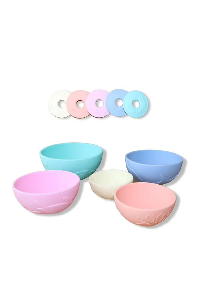 Ocean Stacking Cups Pack of 5 - Rainbow Pastel