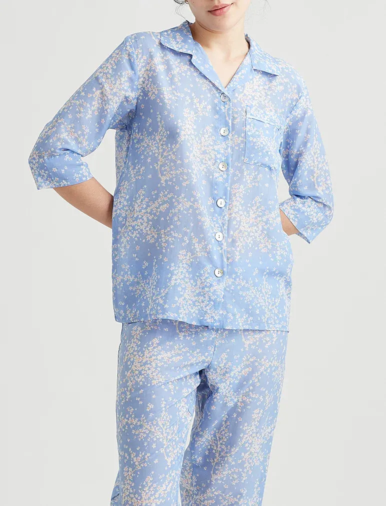 Papinelle - Cheri Blossom Crop PJ | Powder Blue