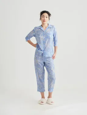 Papinelle - Cheri Blossom Crop PJ | Powder Blue