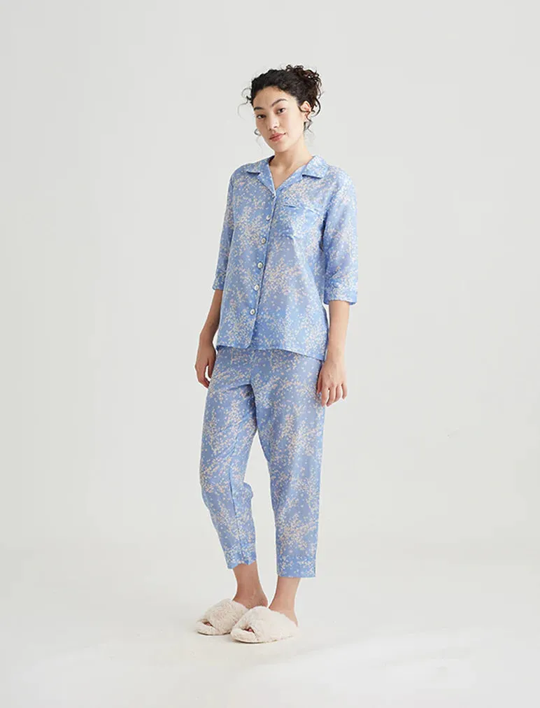 Papinelle - Cheri Blossom Crop PJ | Powder Blue