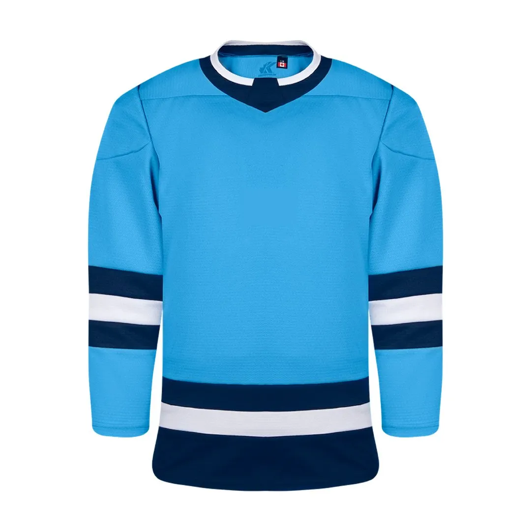 Premium League Hockey Jersey: Powder Blue/Navy/White