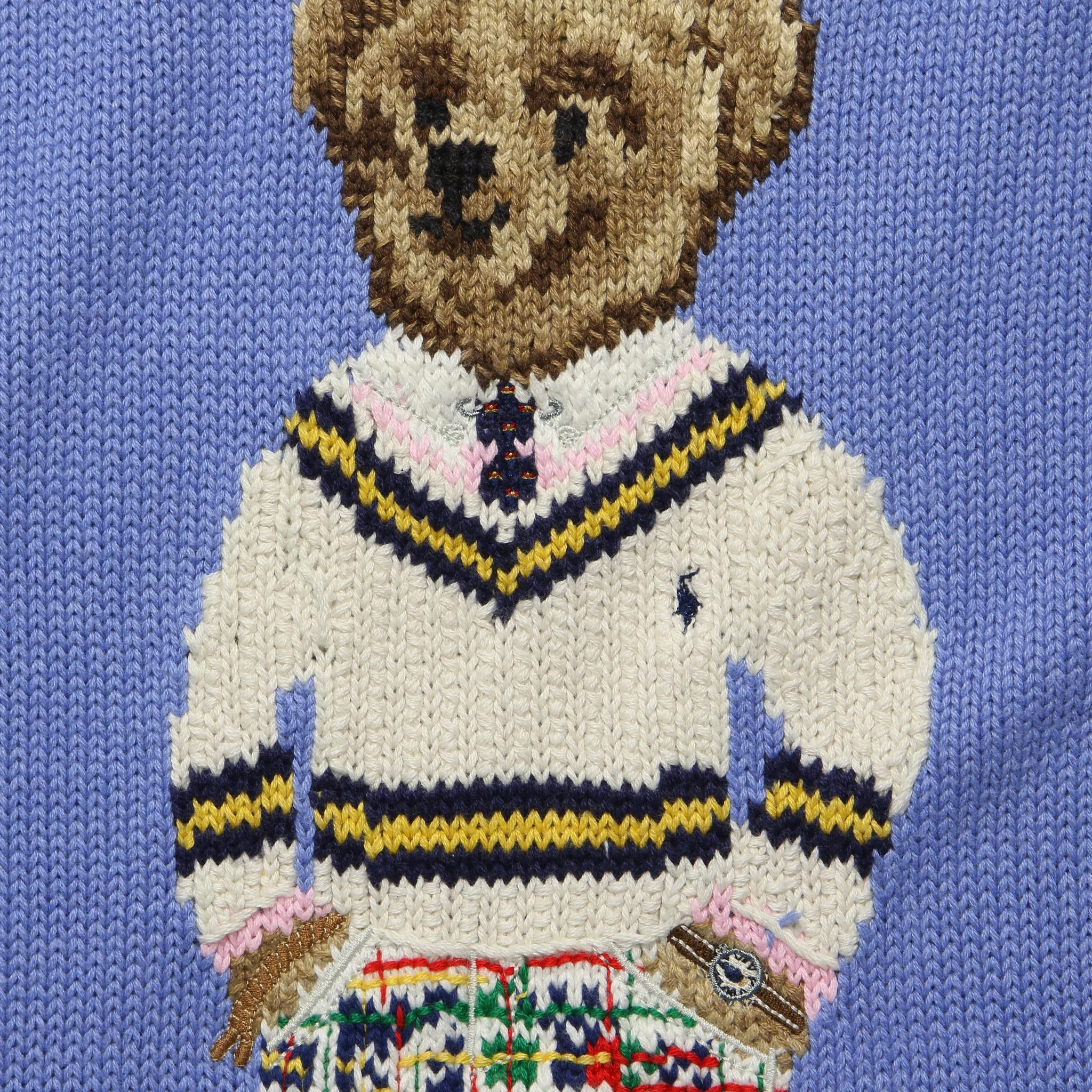 Preppy Bear Crewneck Sweater - Light Blue