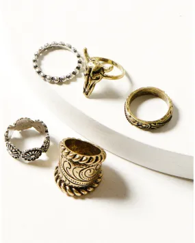 Product Name:  Shyanne Women's Sierra Winter Longhorn Ring Set - 5 Piece