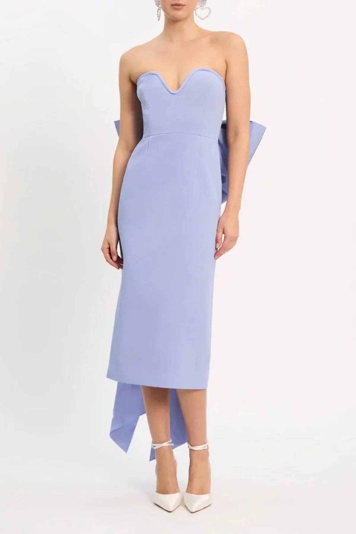 Rebecca Vallance Annabelle Strapless Midi (Powder Blue)