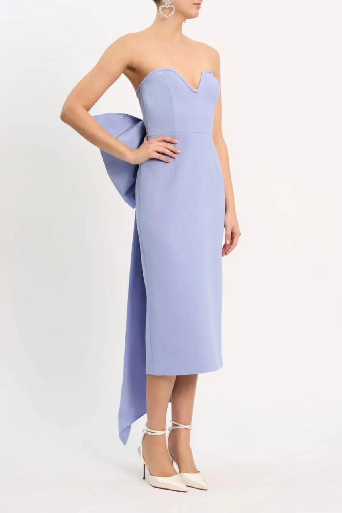 Rebecca Vallance Annabelle Strapless Midi (Powder Blue)