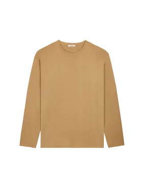 Regenerative Merino Wool Sweater—camel